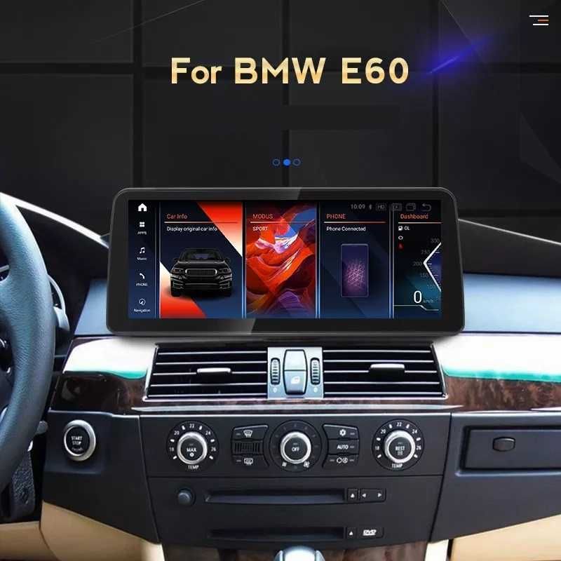 Navigatie BMW Seria 5 E60 E61 cu Ecran 12.3 inch QLED Bluray Full HD
