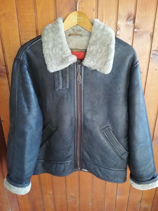 Geaca Aviator piele Offset M cu blana