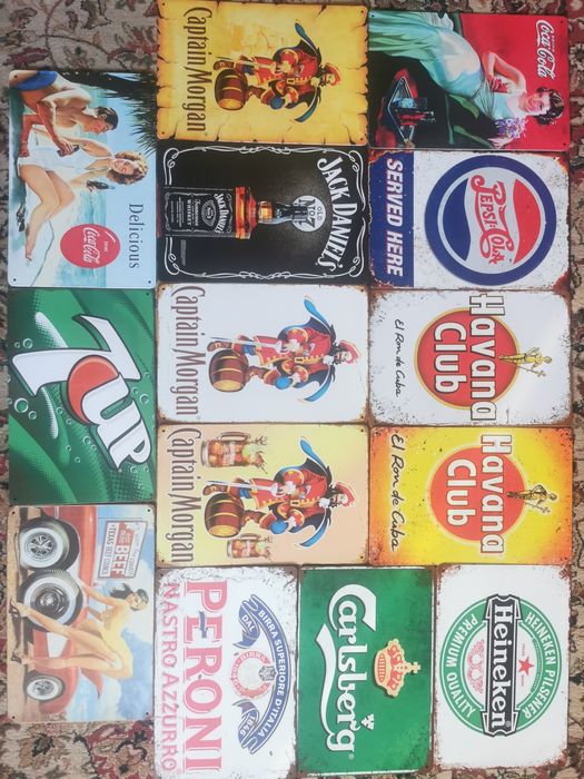 Tablii metalice vintage Reclame retro garaj