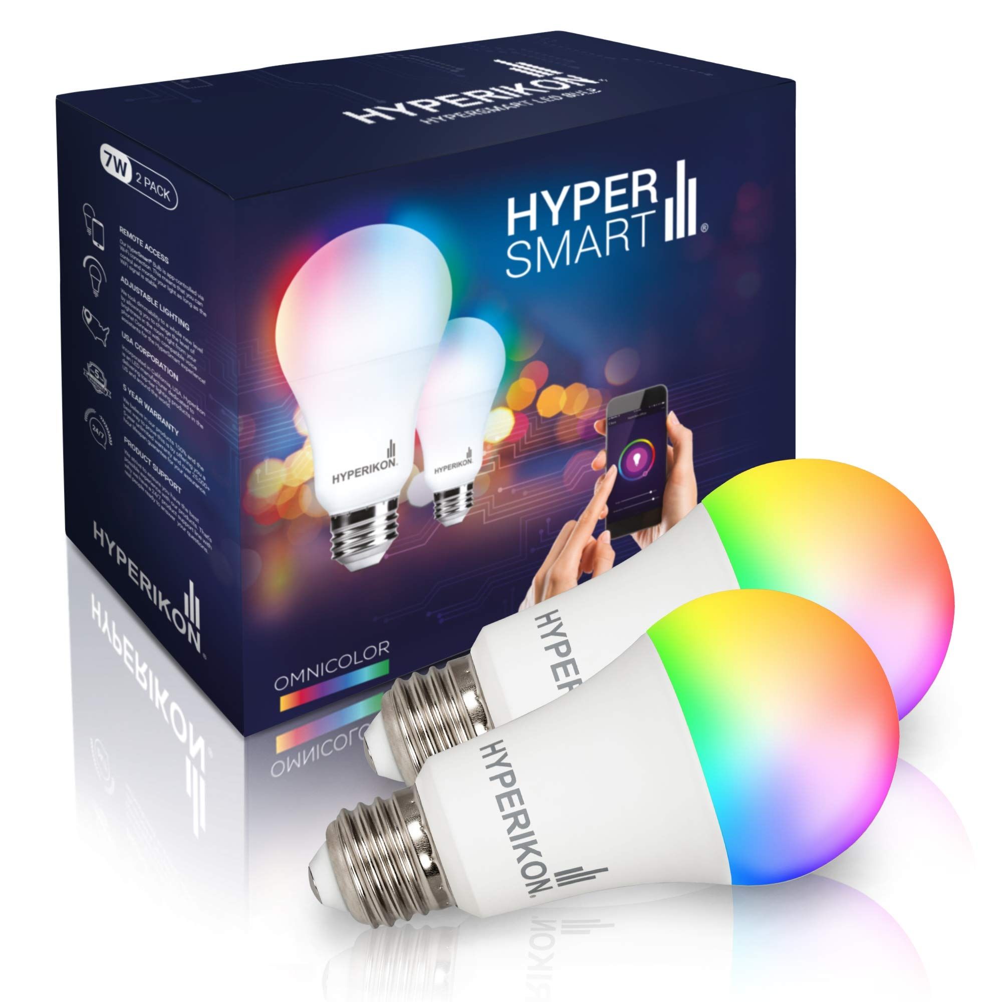 Умная лампочка RGB свет для дома Работает Алисой Alexa Google Asistant