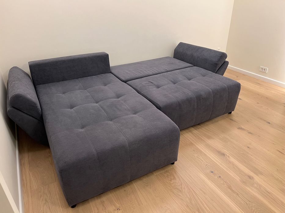 Coltar Gri Antracit, extensibil, spatiu de depozitare.