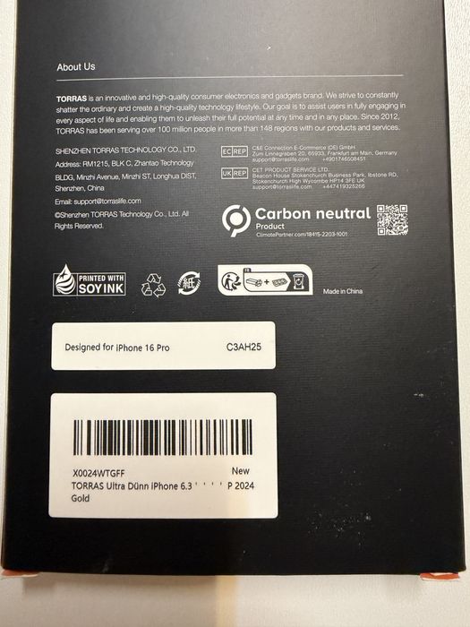 Husa Iphone 16 pro Torras Ultraslim