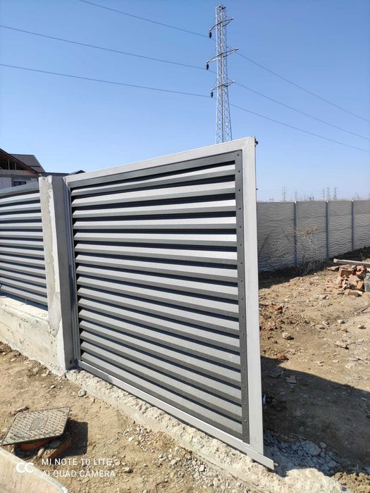 Gard tip jaluzea metalica tip Z, lamele, sipca  grosimi 0.5 si 0.6