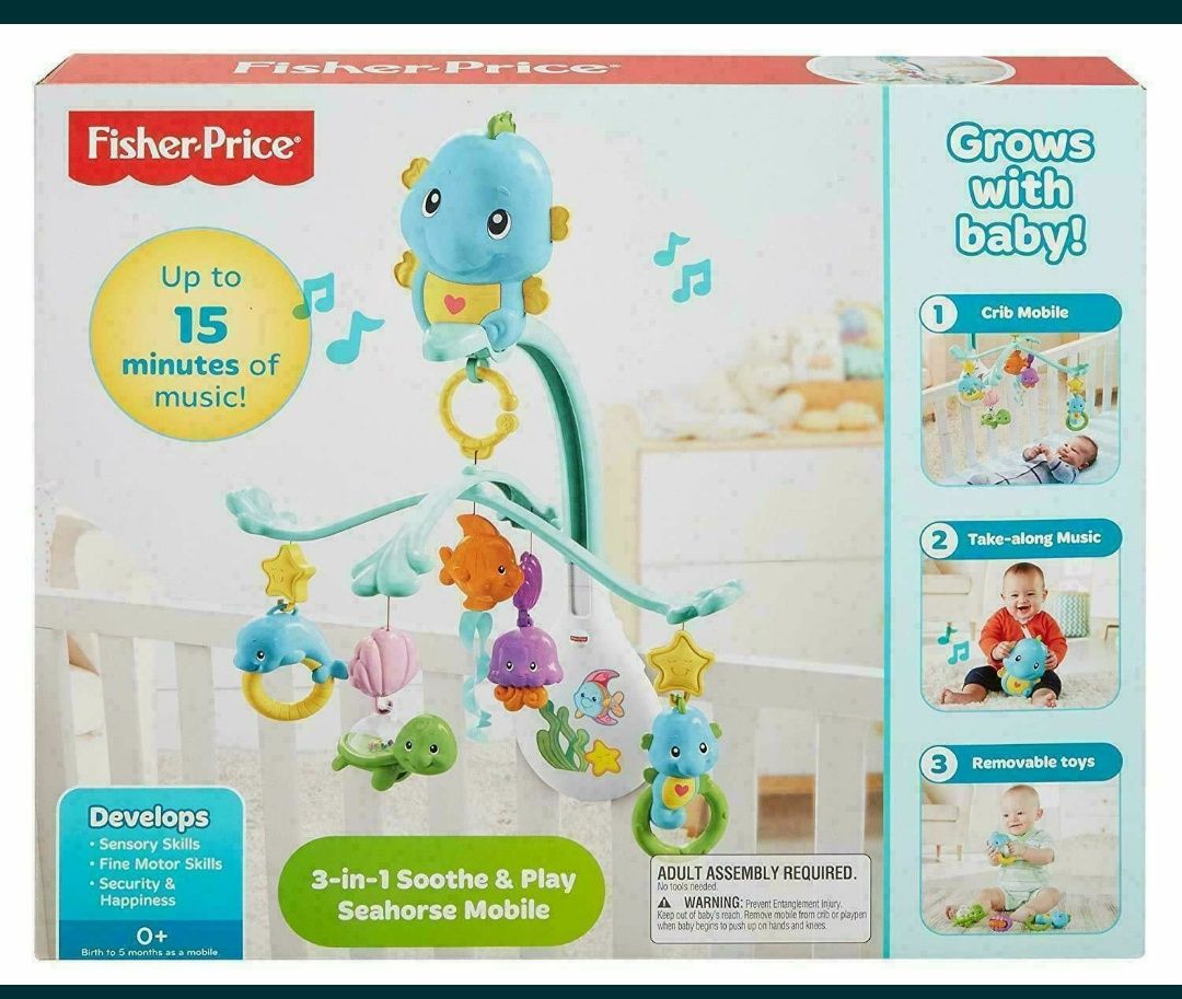 Активна гимнастика Playgro,Музикална въртележка Fisher Price,Medela