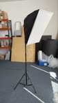 Softbox set 2 bucăți cu 4 socluri E27 pentru becuri