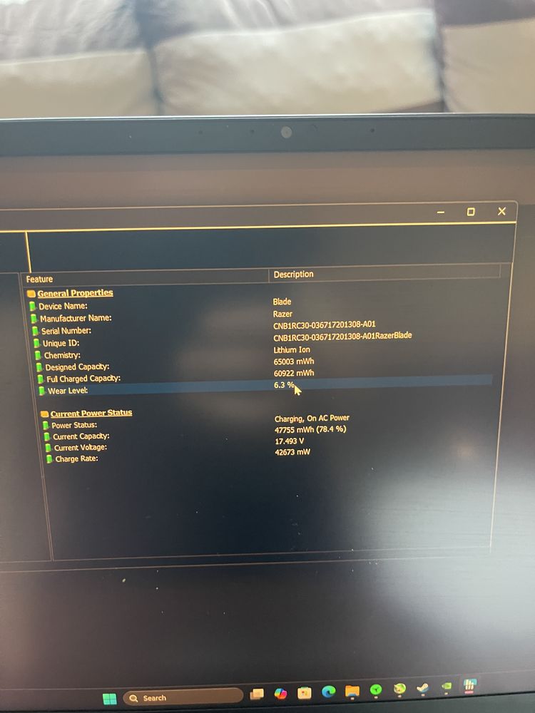 Razer blade 15 i7 11800h 3060 2k 240hz 16ram 1tb ssd