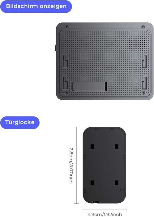 XNH интелигентен звънец с камера, 4.3" приемник, bluetooth