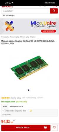 2GB Ram pentru laptop DDR3