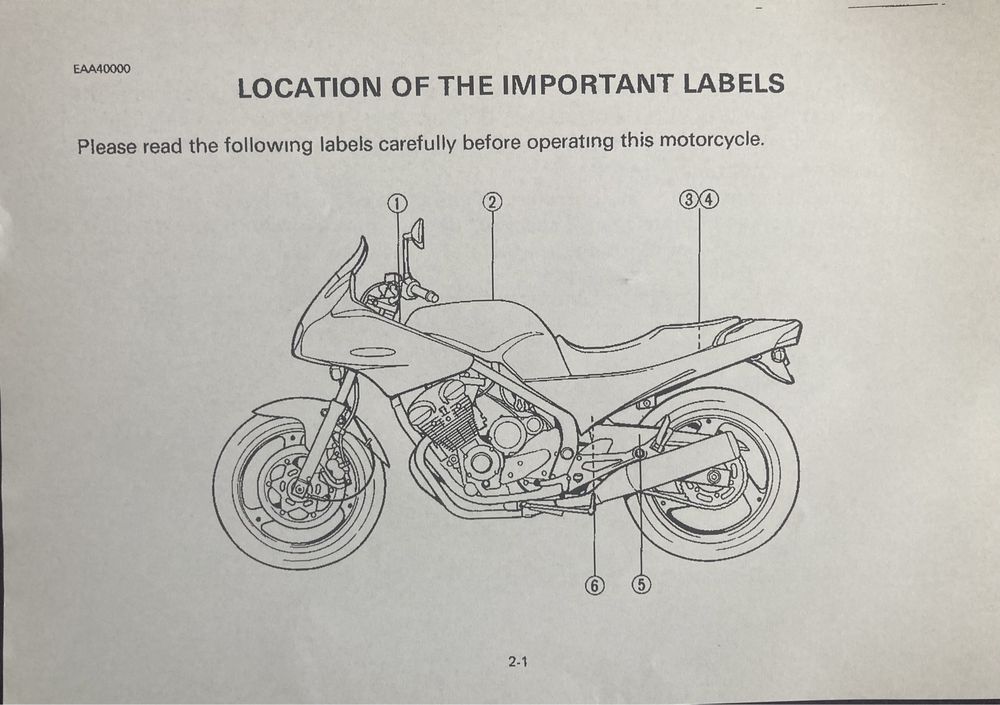 Manual Yamaha XJ600