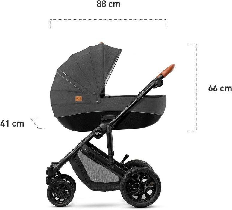 Carucior 3 in 1 Kinderkraft Prime cu landou si scoica auto