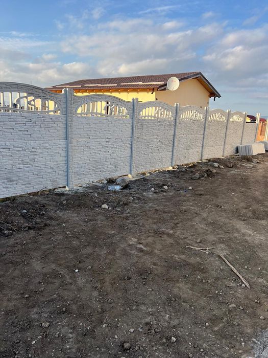 Gard PREMIUM stalpi placi beton piatra