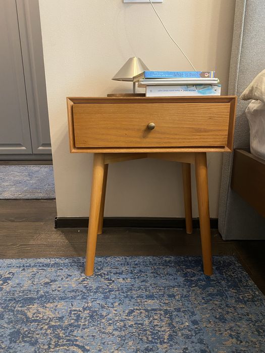 Set 2 noptiere din lemn stejar