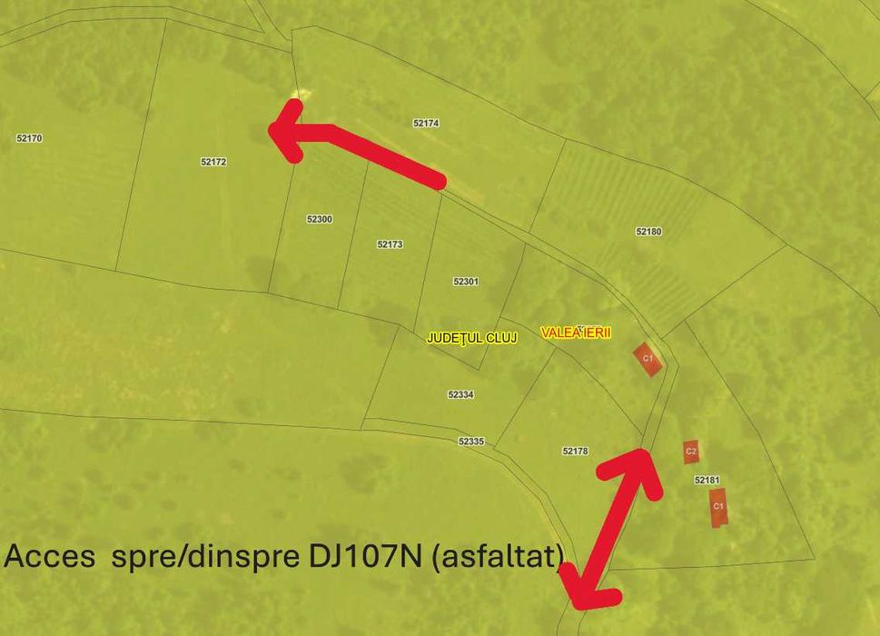 Teren intravilan in sat Plopi (Valea Ierii)