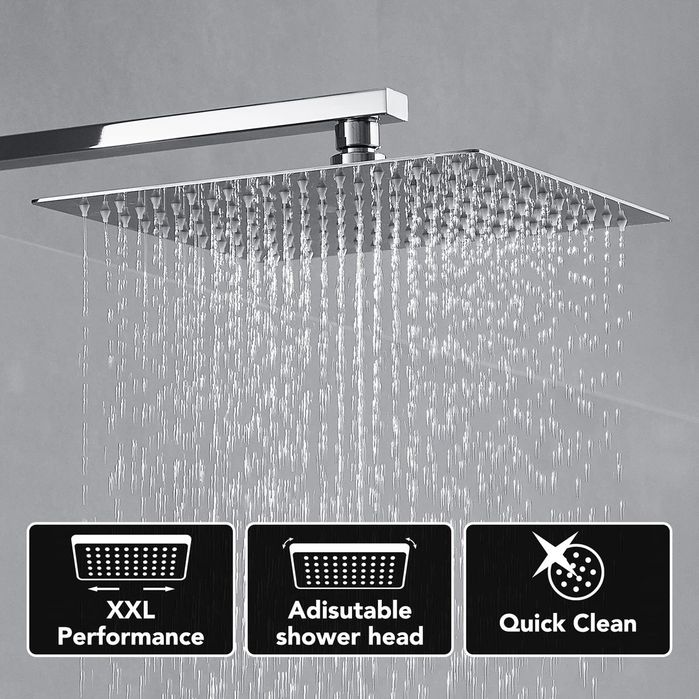Sistem de dus din otel inoxidabil cu termostat