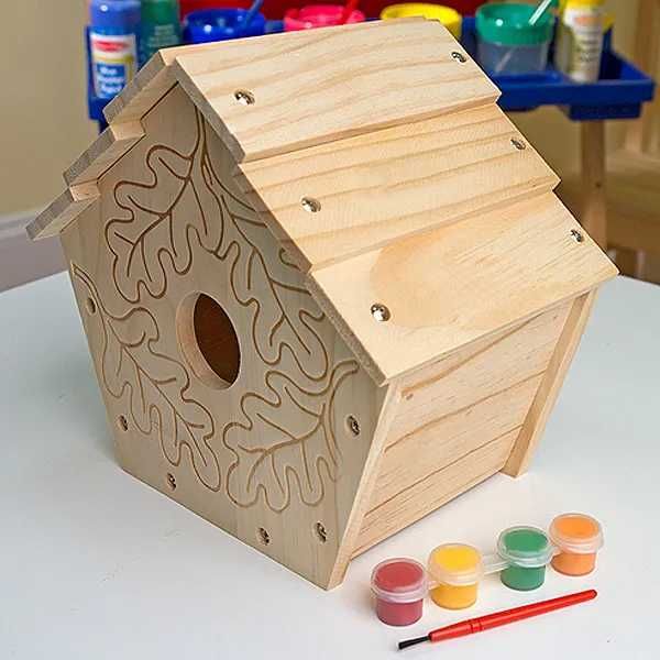 Дървена Къщичка за птици Melissa & Doug Направи си сам