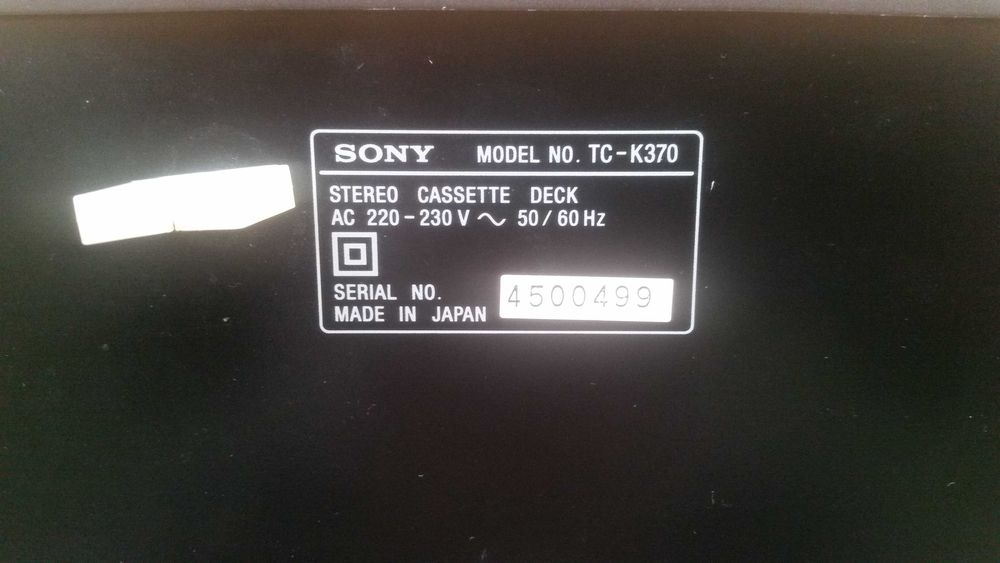 Deck Sony TC-K 370. Japan