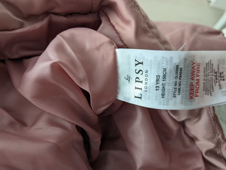 Сатенено розово яке Lipsy, размер 13 годишно момиче