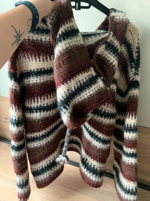 Pulover cu glugă deosebit lana Zara Women original nou