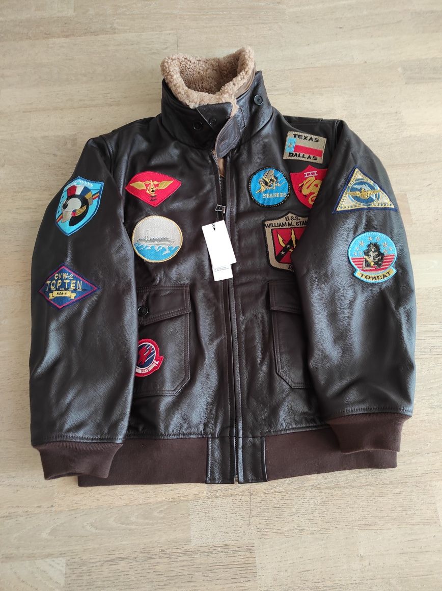Geaca pilot din piele TOP GUN,  tip G 1, US Navy