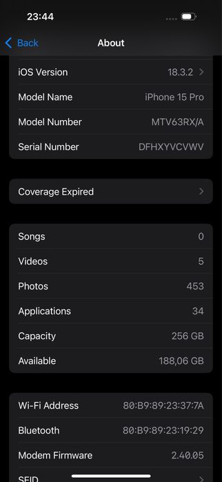 Apple iPhone 15 Pro 256gb Blue Titanium