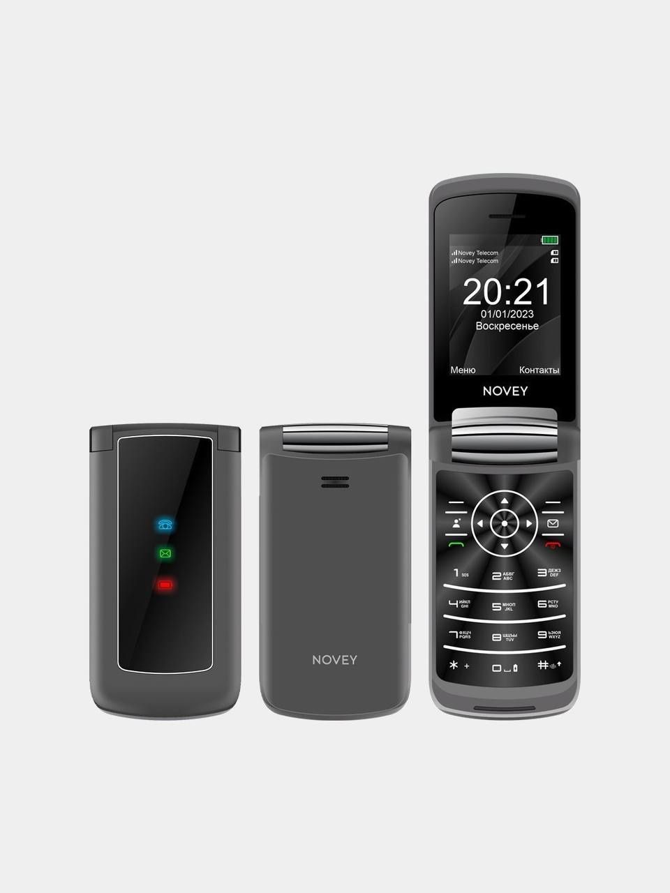 Novey A70R 2ta sim karta 1ta flesh karta 1yil garantiya