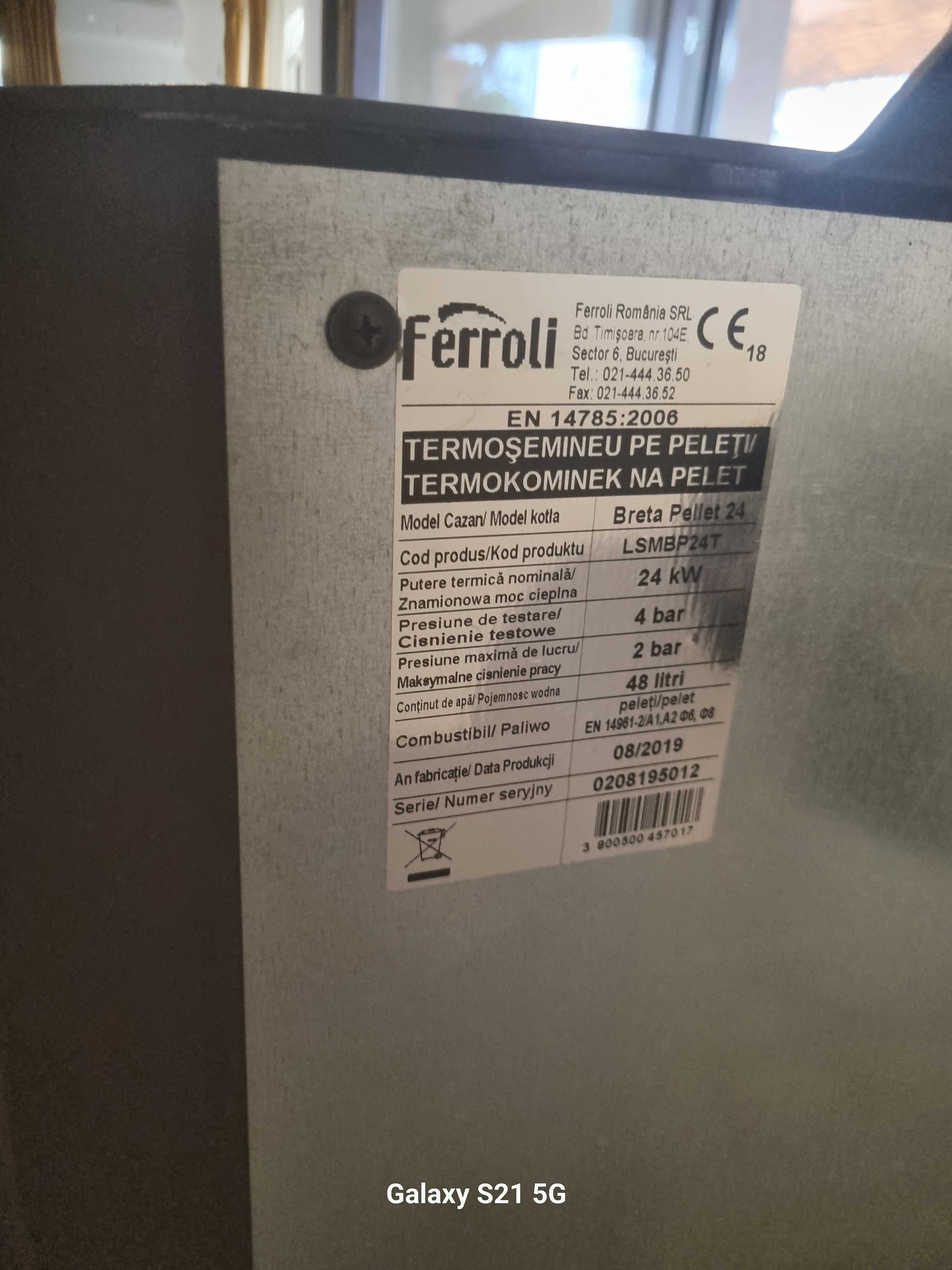 Termosemineu peleti FERROLI 24 KW