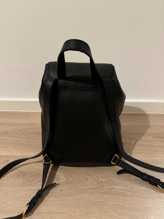 Rucsac Coccinelle, de piele cu logo Beat Generation