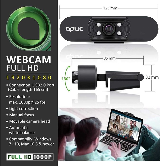 Cameră web Full HD 1080p cu microfon - 2k 1920x1080P,sigilat