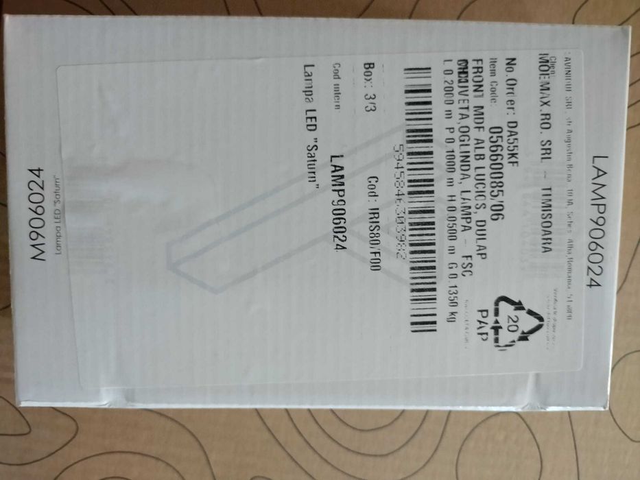 Oglinda baie cu lampa led