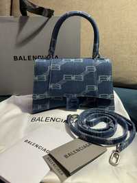 Дамска чанта Balenciaga denim new logo 2024  с две дръжки