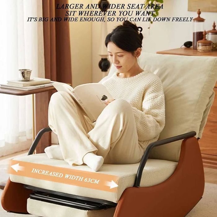 Намален Люлеещ релакс удобен стол, шезлонг от рипсено кадифе