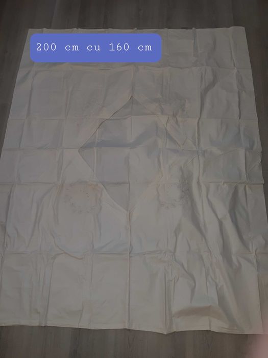 set lenjerie pat 160-200 cm bumbac, brodata