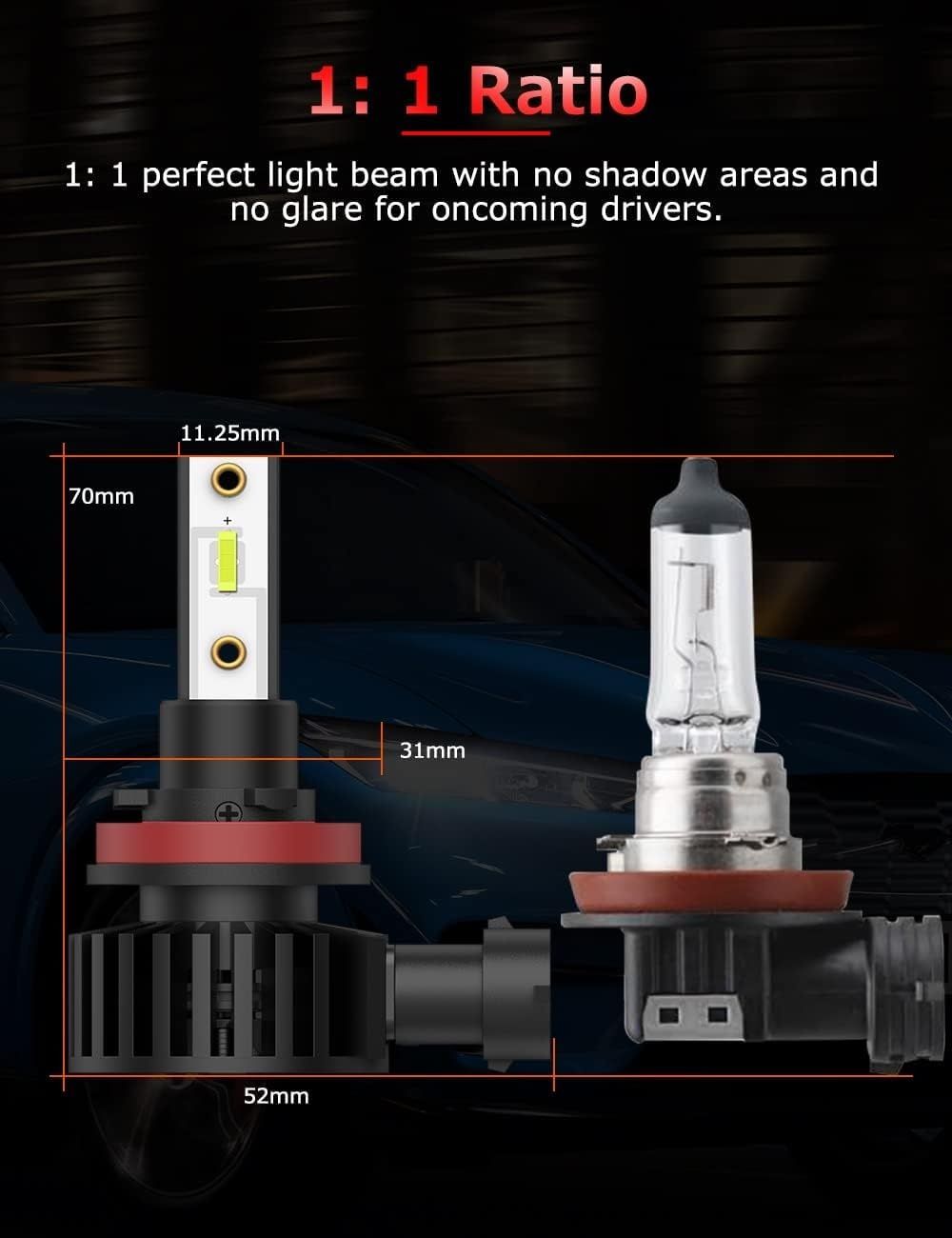 H11 Лед   крушки 110W 18000LM 6500K