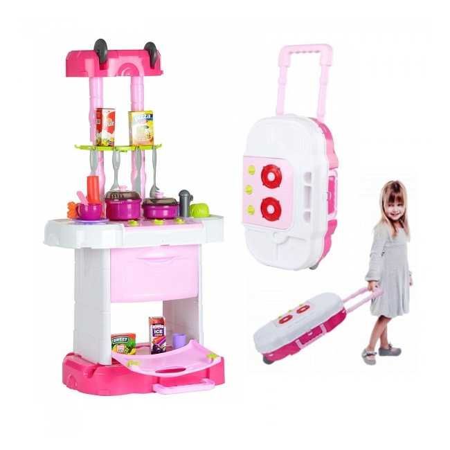 Bucatarie Little chef copii 3in1 tip troller,sunete+lumini+accesorii