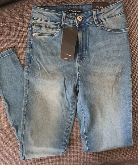 Set haine fete, 4 piese, pulover, hanorac, bluza, blugi, 146-152