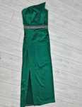 Rochie eleganta din tafta lunga lucrata pe comanda marimea 6 cu crapat
