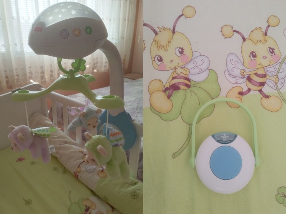 Бебешки комплект за количка, одеялца, повивалник, музикална играчка