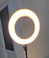 Lampa circulara bicolora / ring light lumina continua