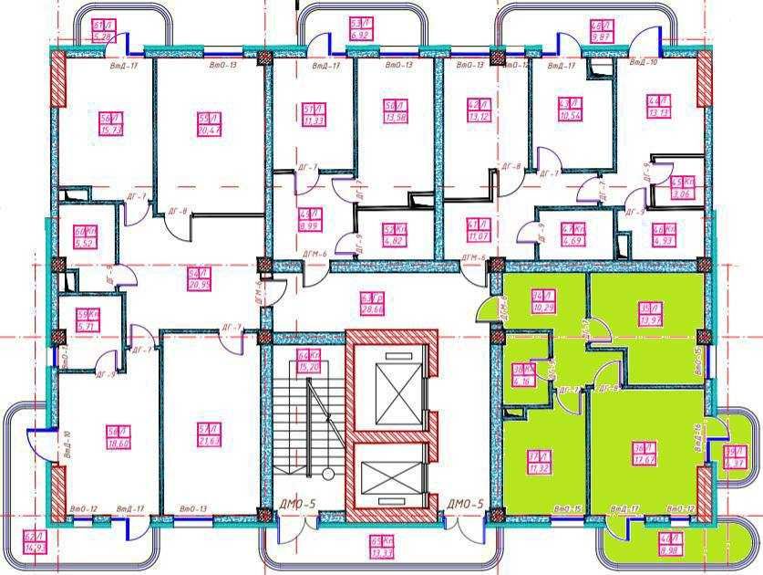 2 х комнатные 63 кв.м – 5 квартир с кадастром, ЖК PARKWOOD