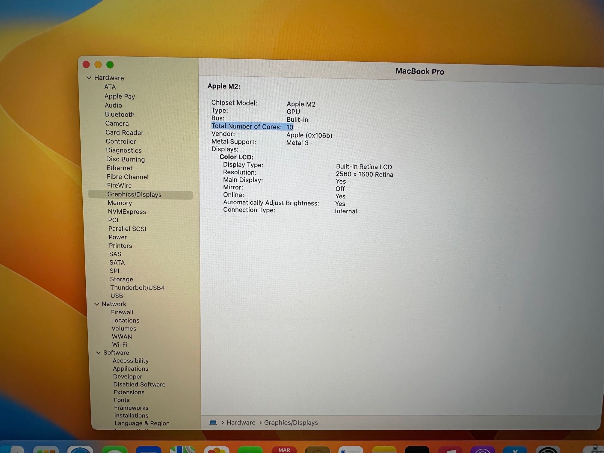 MacBook Pro 13" M2 Chip 8-Core CPU, 10-Core GPU, 16GB RAM, 256GB SSD