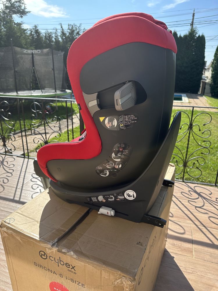 Scaun auto Cybex Sirona S I-size Ferrari Red cu baza Isofix, 0-4 ani