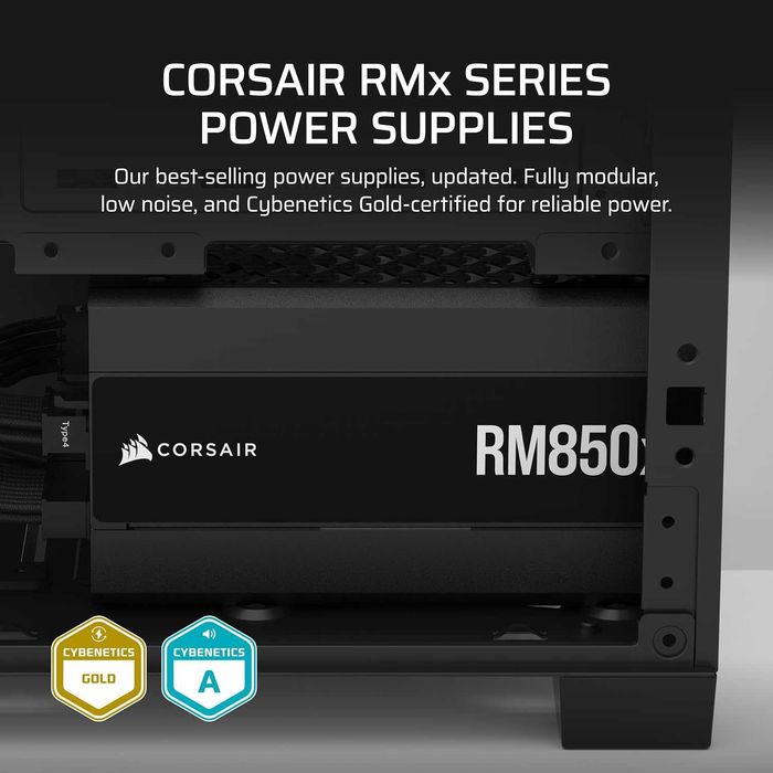 Sursa Corsair RM850x,Cybenetics Gold,850W,ATX 3.1,Full Modular,sigilat