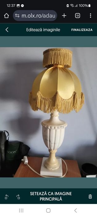 Lanterna veioza marmura