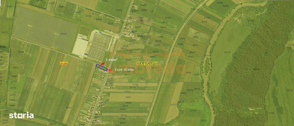 Teren de vanzare in Fundatura, front la DN 1C, 1400m²  !