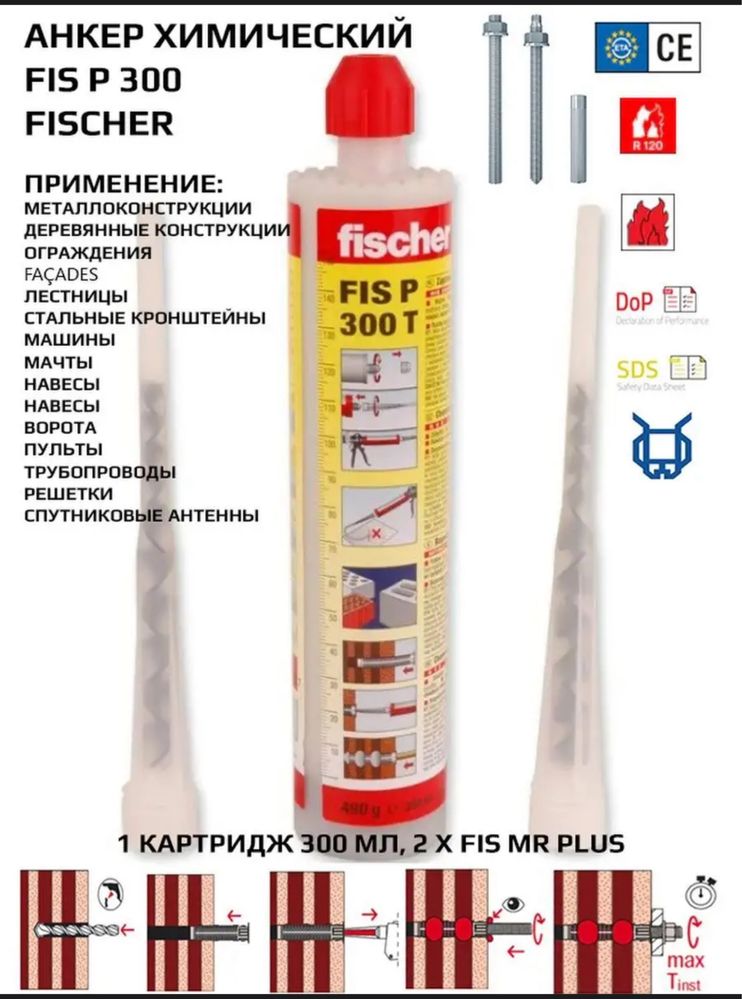 Продам химический анкер fischer fis P