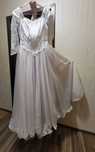 Rochie lunga de mireasa, corset reglabil