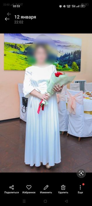 Платье белое вечернее- свадебное