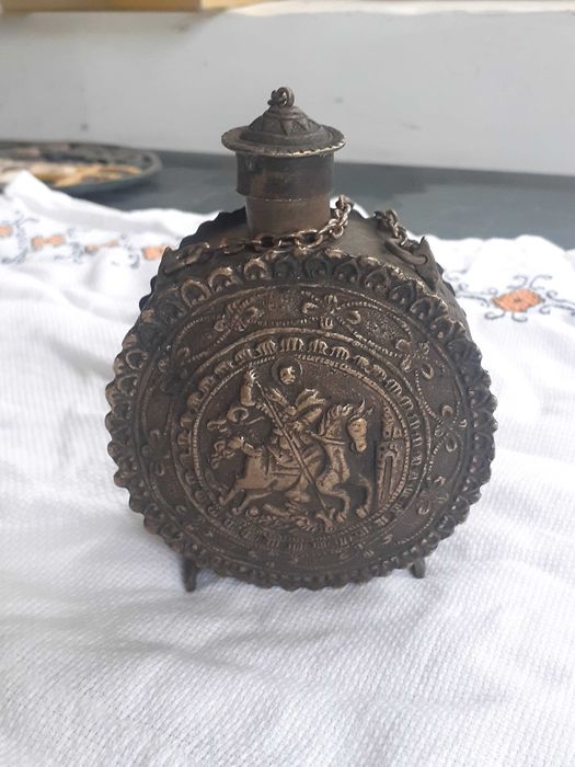 Автентичен възрожденски бронзов павур Свети Георги