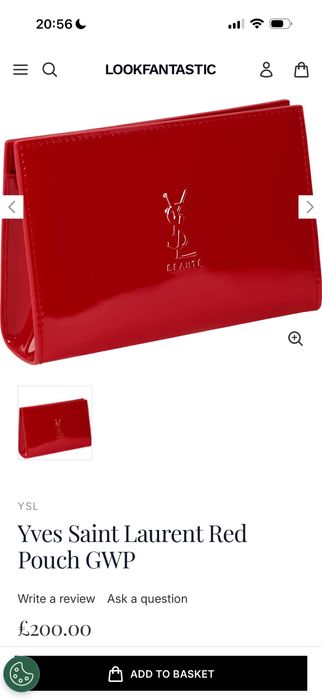 Оригинален несесер за гримове Yves Saint Laurent Red Glossy Pouch