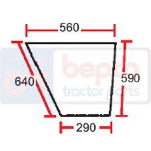 Geam  tractor Massey Ferguson 3902141M1 3715438M1
4352083M91